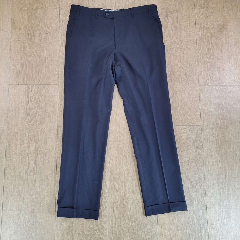 Corneliani Navy Blue‎ Wool Silk Blend Dress Pants Euro 48R